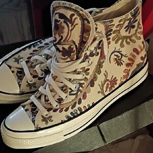 Converse Floral Pattern High-Top Sneakers